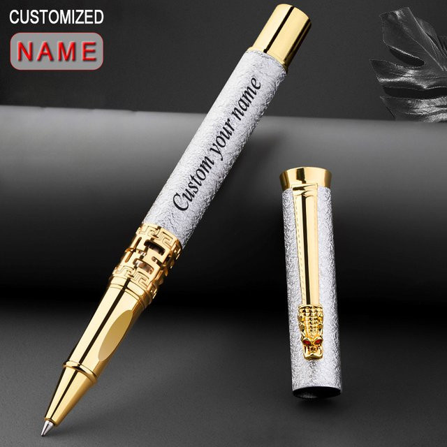 FFHUOHUO Kugelschreiber aus Metall im chinesischen Stil, erhältlich in Silber und Gold - Bild 1