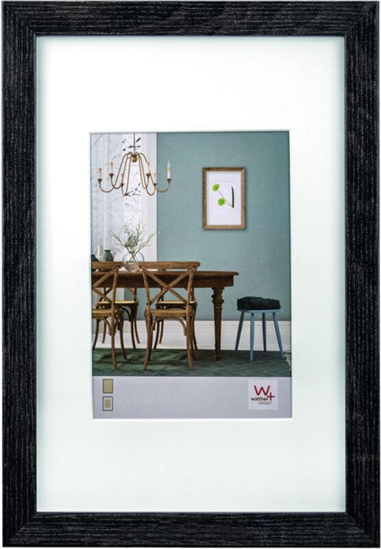 Walther Design Fiorito Holzrahmen mit Passepartout in Grau, B/H: 24 x 30 cm - Bild 1