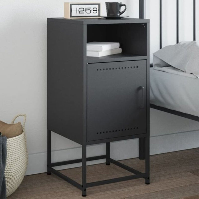 Vidaxl Nachttisch aus Stahl in Anthrazit im Industrial Design, B/T/H: 36 x 39 x 78 cm - Bild 1