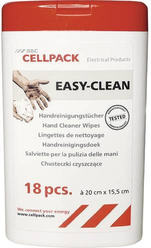 CellPack EASY-CLEAN Reinigungstücher in der Dose, Weiß, 18 Stück - Bild 1