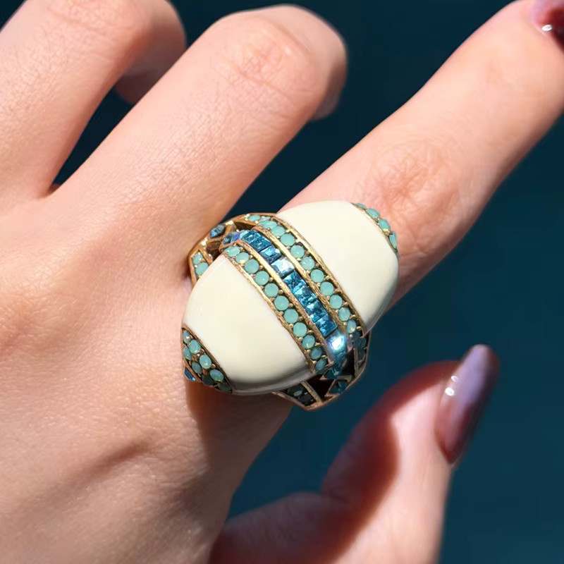 Icareu Ring, weißer Opal, Naturstein, Damen - Bild 3