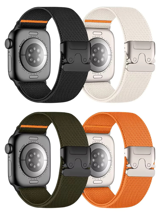 LCAPLE Uhrenarmband Textil/NATO, Schwarz, Unisex - Bild 2