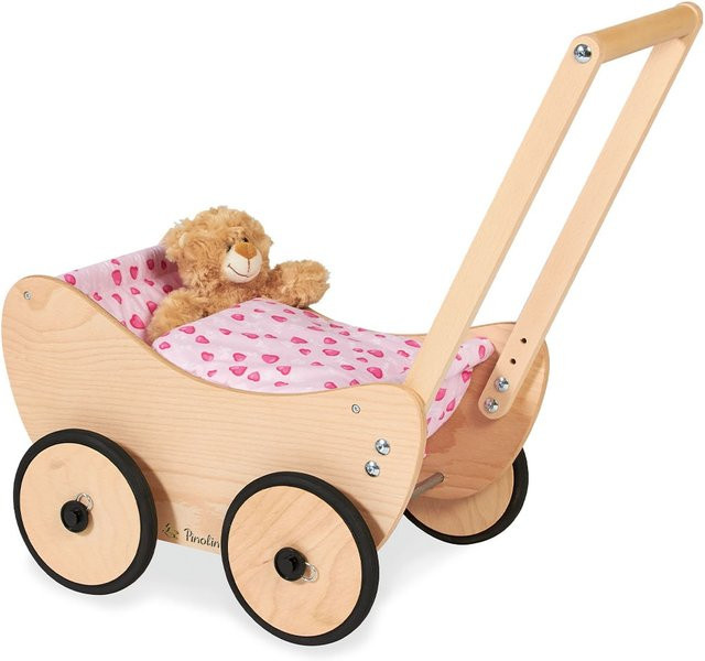 Pinolino Puppenwagen Herzchen natur 2-tlg. Buchenholz - Bild 1