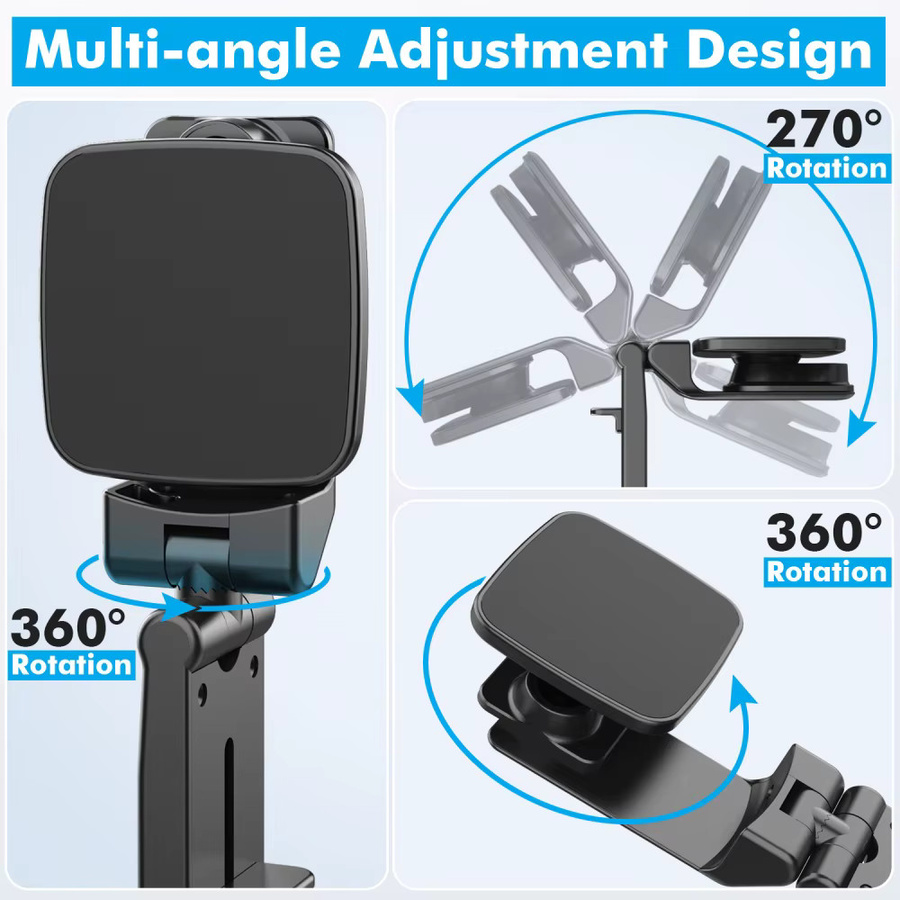 Universeller magnetischer Telefonhalter in Schwarz mit flexibler Halterung und Freisprecheinrichtung für Reisen und Flugzeuge - Bild 2