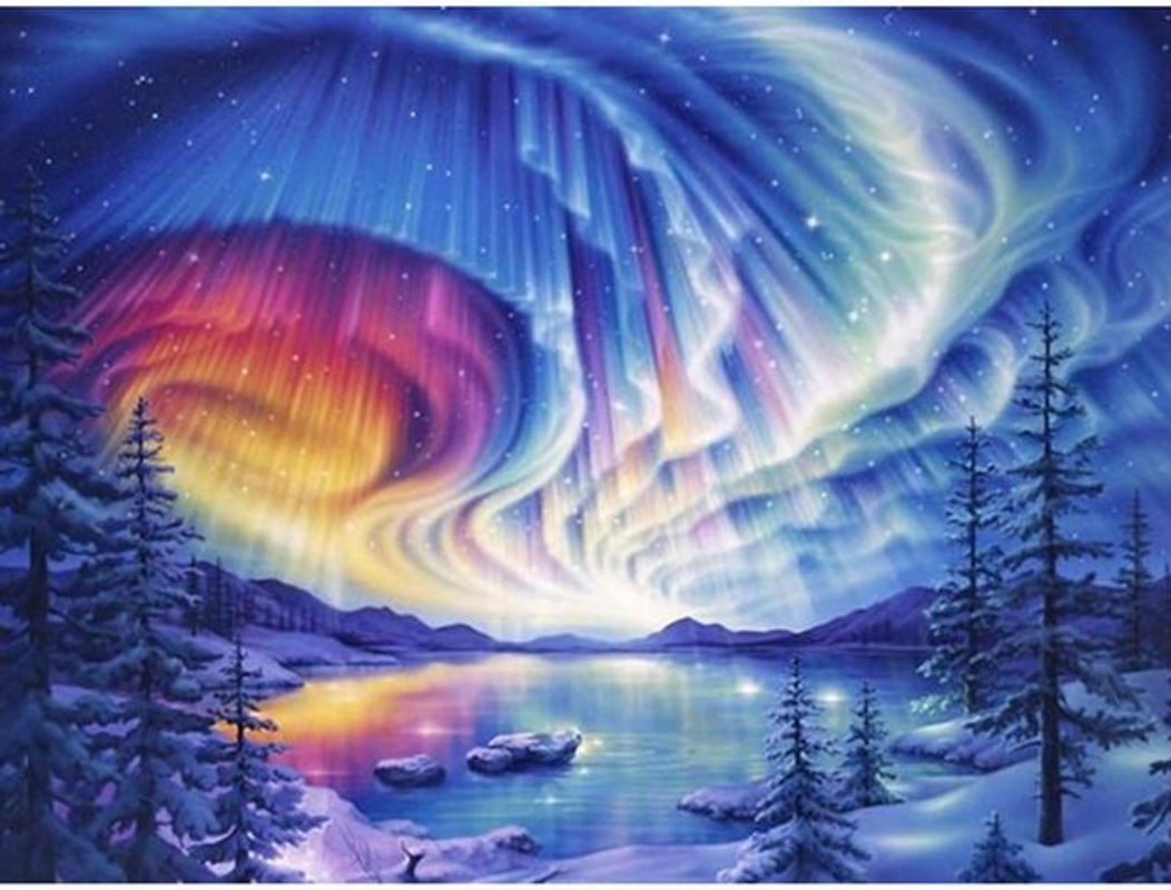 FIYO Diamond Painting Set Sternenhimmel Abstrakt Mehrfarbig B/H: 20 x 30 cm - Bild 1