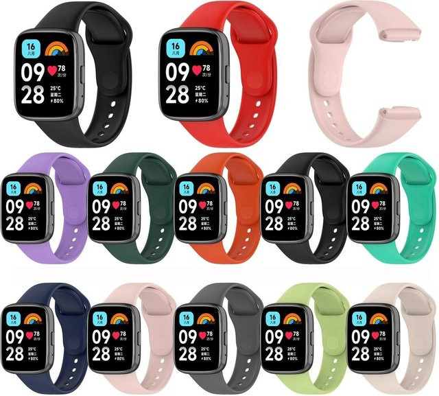 Xiaomi Uhrenarmband Silikon, Schwarz, Redmi Watch 3 - Bild 1