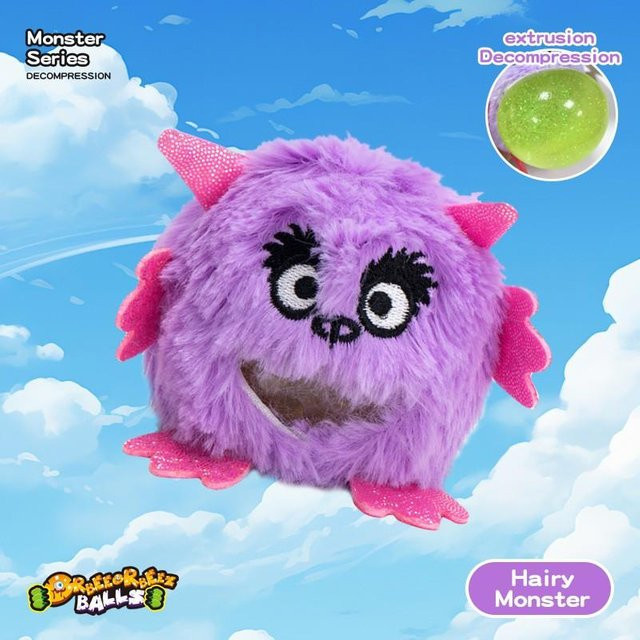 Binchi Fitness Kleines Monster Knetball, Plüsch-Knetspielzeug, violett - Bild 1