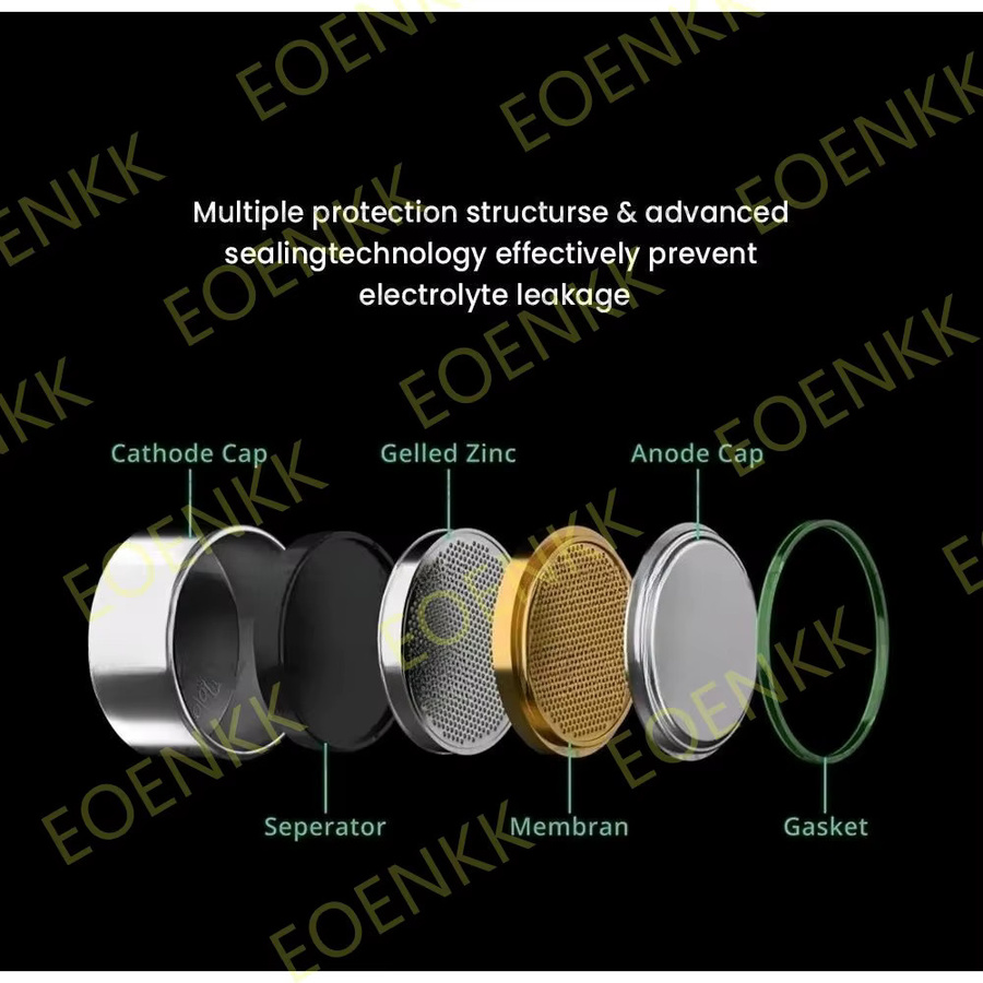 EOENKK Premium Alkalibatterien LR44 AG13 357 303 SR44 L1154F A76 Knopfzellen 1,5 V in Silber - Bild 4