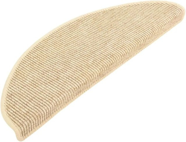 VidaXL Treppenmatten in Sisal-Optik, 15 Stück, Beige, Selbstklebend, B/T/H: 65 x 21 x 4 cm - Bild 1