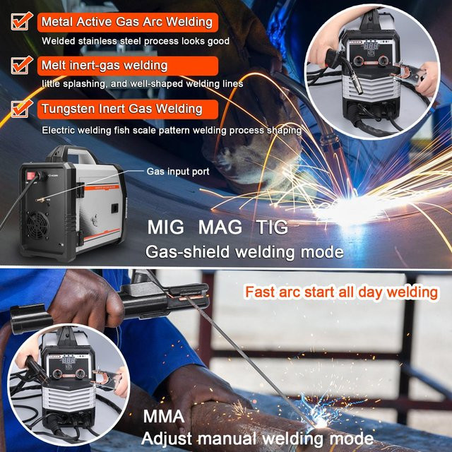 Aimo 4in1 Inverter Schweißgerät 160C Multifunktionale MIG MMA MAG WIG Schweißmaschine in Weiß - Bild 1