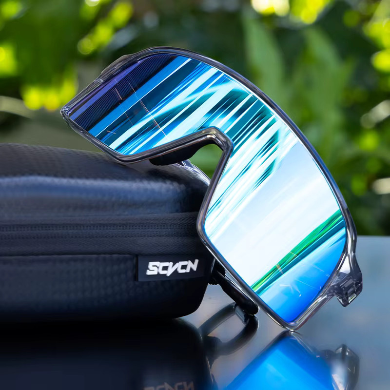SCVCN Sportsonnenbrille, Unisex, Metal, Wrap - Bild 2