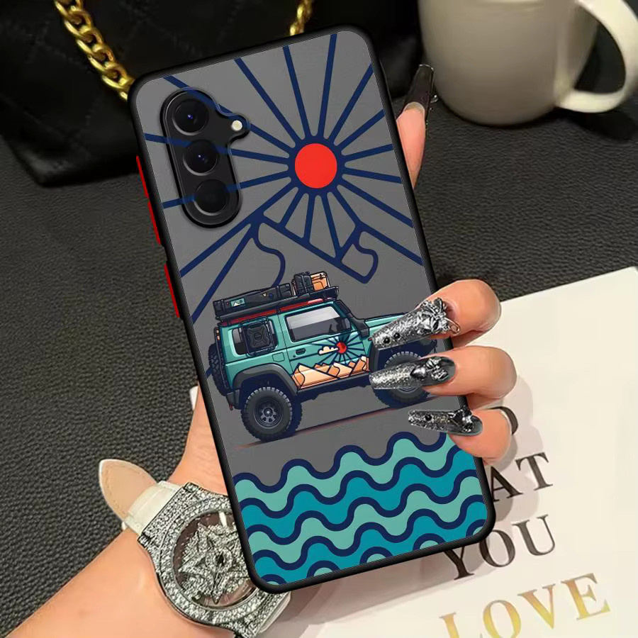 Cartoon Auto Schutzhülle für Samsung Galaxy A55 A25 A35 A14 A54 A24 A36 A15 A53 A23 A52 A17 A56 A26 A34 A33 A72 A51 A16 A34 A13 in Multicolour - Bild 2