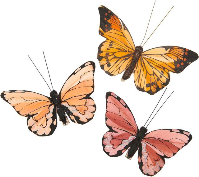 Rico Design Schmetterling mit Clip in Apricottönen - Bild 1