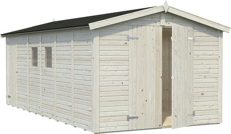 Palmako Dan Holz-Gartenhaus mit Satteldach in Braun, B/H/T: 550 x 273 x 230 cm - Bild 2