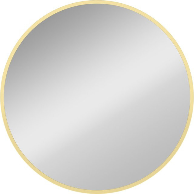 HOMCOM Rund Spiegel in Gold mit Aluminiumlegierungrahmen für Bad, Wohnzimmer oder Schlafzimmer, Durchmesser: 60 cm - Bild 1