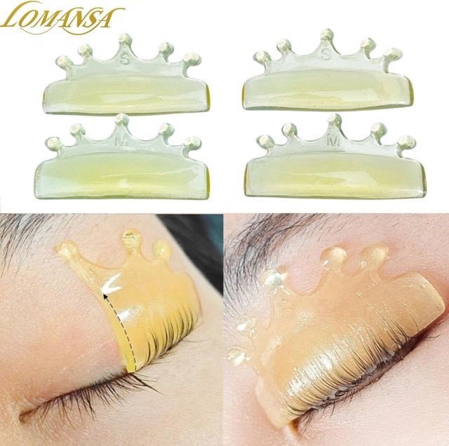 Lomansa 4er-Set Silikon-Wimpernperm-Pads, Wimpernstäbchen - Bild 1