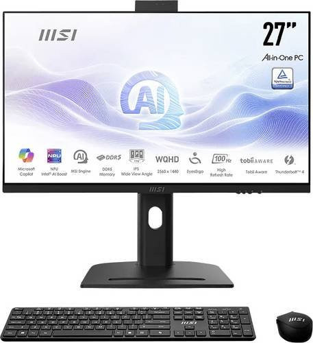 MSI Modern AM273QP AI 1UMG-409AT All-in-One PC in Schwarz mit 27 Zoll WQHD Display, Intel Core Ultra 5 125H, 16GB RAM und 512GB SSD - Bild 2