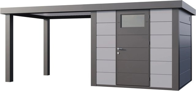 Telluria Gerätehaus Classico in Grau mit offener Lounge L Links, B/H/T: 542 x 219 x 258 cm - Bild 1