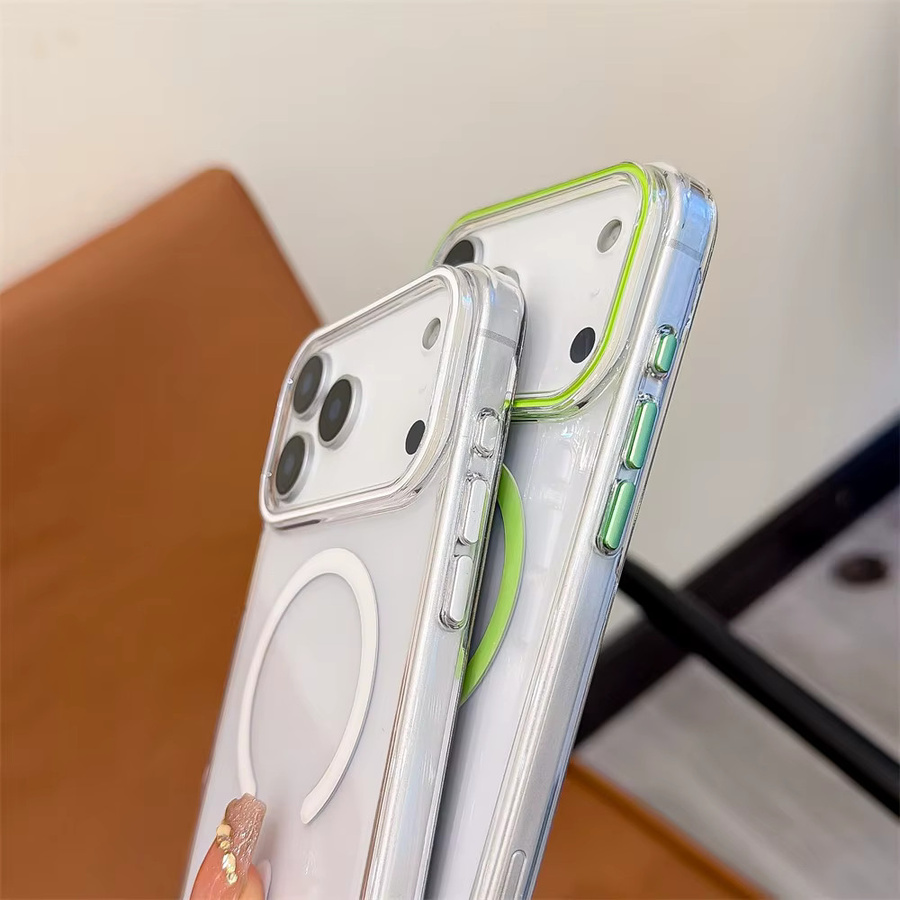 Xeber Magnetische iPhone Schutzhülle mit Lanyard und MagSafe Unterstützung, Transparent oder Grau - Bild 1