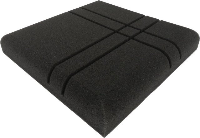 12er Set Toys Arts Schallabsorber Schaumstoffplatten mit Kreuzlinien Muster in Schwarz - Bild 1