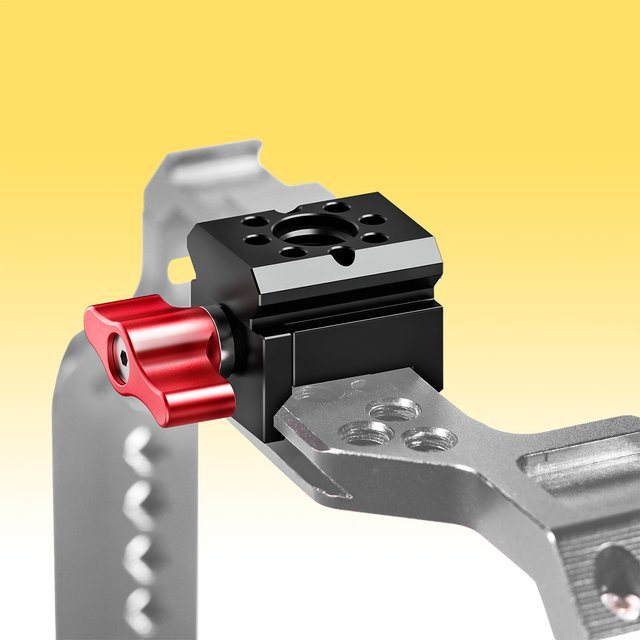 DJI NATO-Klemmhalterung Erweiterungsadapter in Schwarz für Gimbal-Stabilisatoren RS3 RS4 RS5 mit 1/4" und 3/8" Gewindeloch für Videoleuchten und Monitore - Bild 1