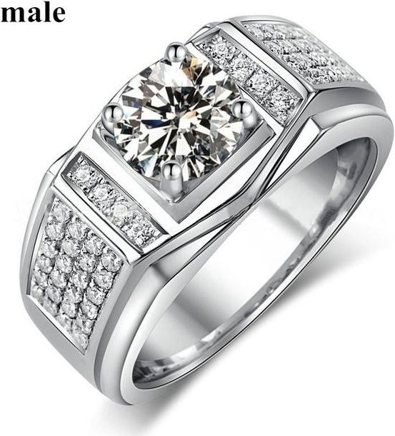 POMOiii Ringe Set, Edelstahl, Weiß, Kristall, Zirkonia, Damen - Bild 1