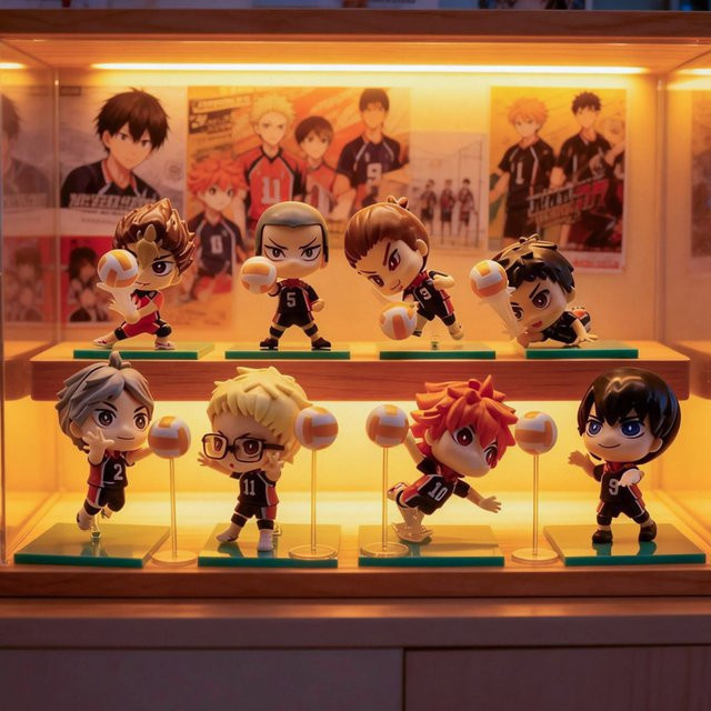 Bandai Haikyuu!! Volleyball Hinata Shoyo & Kageyama Tobio, 8-teiliges Set, Chibi-Anime-Figuren - Bild 1