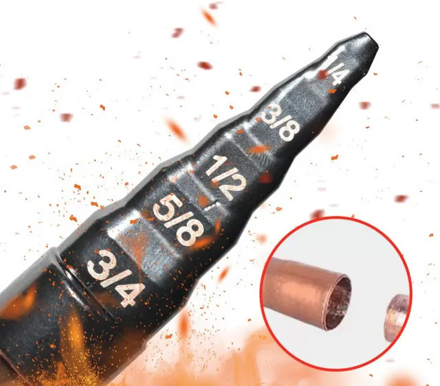 DAZZLEEX 5-in-1 Kupferrohr-Expander Set aus Kohlenstoffstahl in Schwarz für Klimaanlagen und weiche Kupferrohre - Bild 1
