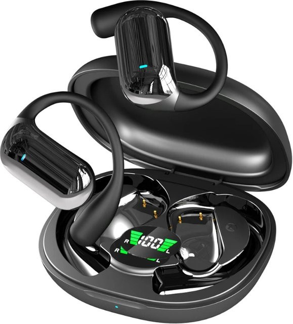 DIXSG AI-Übersetzer-Ohrhörer in Schwarz mit Echtzeit-Sprachübersetzung für 144 Sprachen, kabellose Bluetooth In-Ear Kopfhörer mit Geräuschunterdrückung - Bild 1