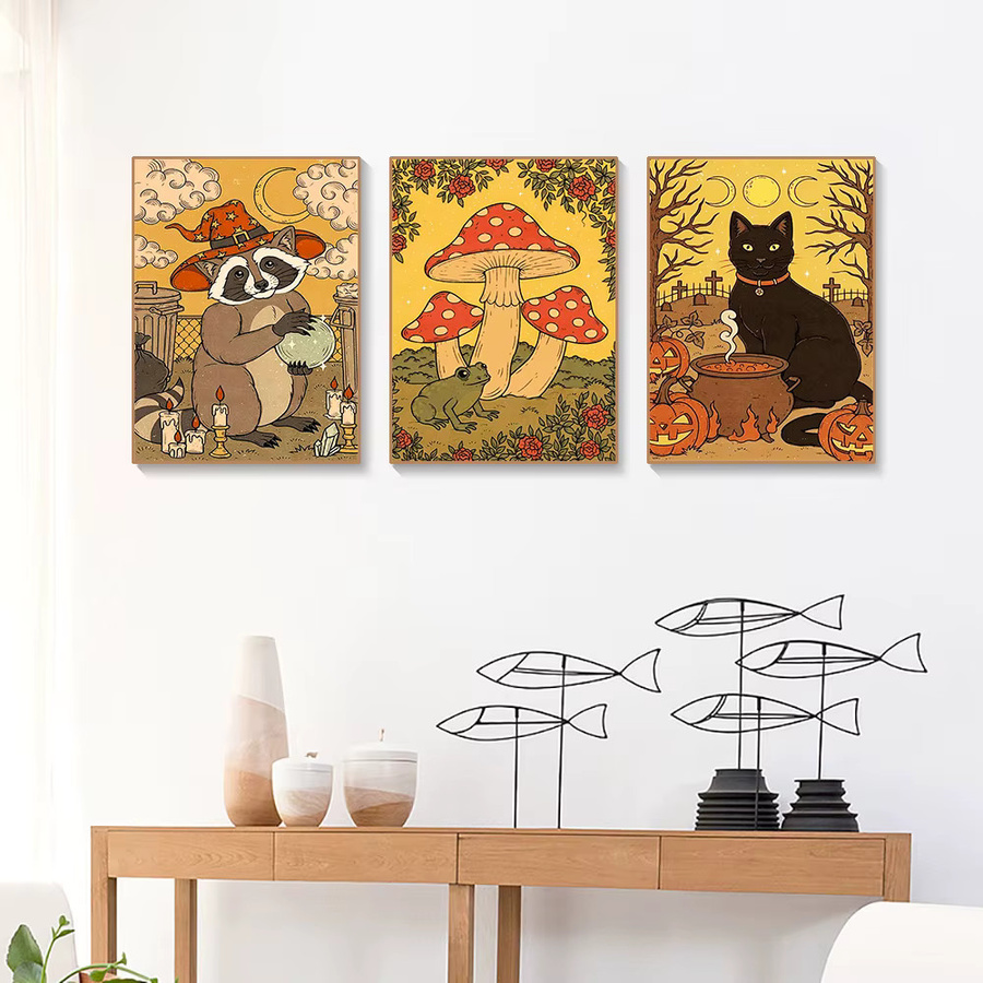 QIZITENG 5D Diamantmalerei Tarotkarten Katze und Waschbär Mosaik Kunst Set, Mehrfarbig, Breite: 20 cm, Höhe: 20 cm - Bild 2