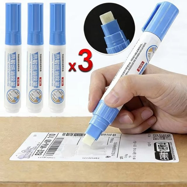 Thermopapier-Radierstift Express Datenschutz-Applikator zur Abdeckung von Handschrift und Telefonnummern aus Kunststoff - Bild 1