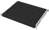 Digitus Netzwerkschrank-Geräteboden DN-19 TRAY-2-600-SW, ausziehbar, 1 HE, Schwarz, Breite: 60 cm - Bild 1