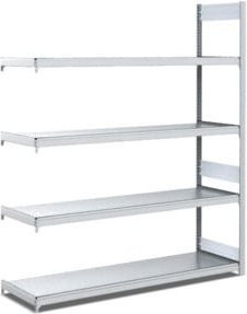 Bito Bereitstellregal BG20513A aus Stahl in Silber, B/T/H: 130,8 x 52,4 x 200,0 cm - Bild 1