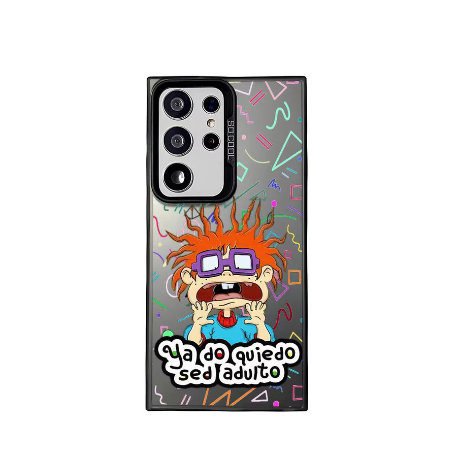 Stoßfeste Cartoon Rugrats Handyhülle aus glänzendem TPU für Samsung Galaxy S25 S24 S23 S22 S21 Ultra Plus 5G in Schwarz und Multicolour - Bild 5