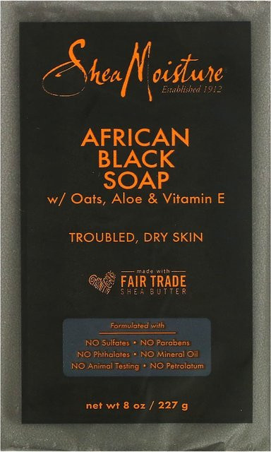 SheaMoisture Afrikanische Schwarze Seife, Aloe Vera, Vitamin E, 227 g - Bild 1