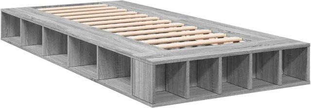 vidaXL Bettgestell aus Holzwerkstoff in Grau Sonoma, B/T/H: 75 x 190 cm - Bild 1