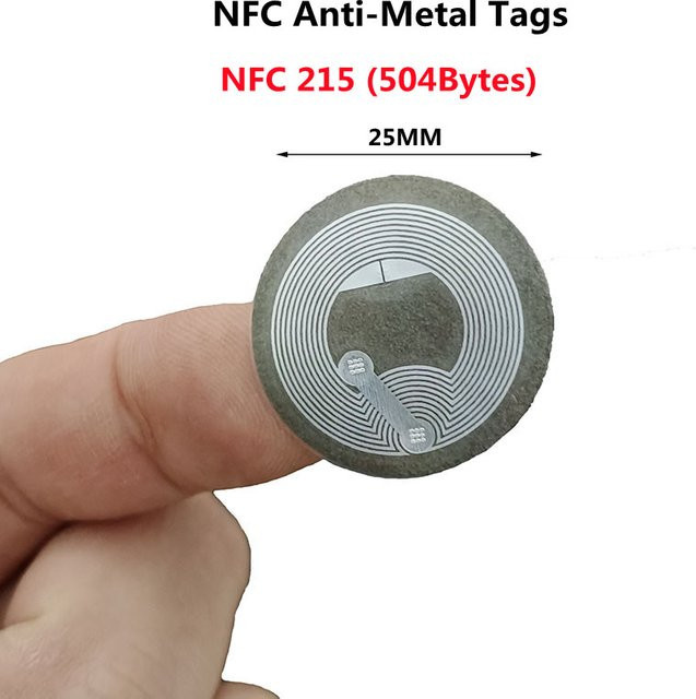 YEVERAXIN NFC-Aufkleber Ntag 215 Anti-Metall, 13,56 MHz, ISO14443A, selbstklebender elektronischer RFID-Tag für dein Telefon - Bild 1