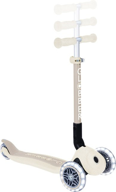 Globber Junior Foldable Lights Tretroller mit LED-Leuchtrollen Weiß - Bild 1