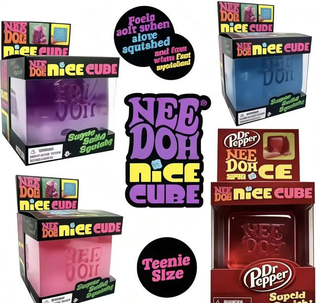 Schylling Needoh Nice Cube, Sensorischer Fidget Cube, Knetobjekt - Bild 1