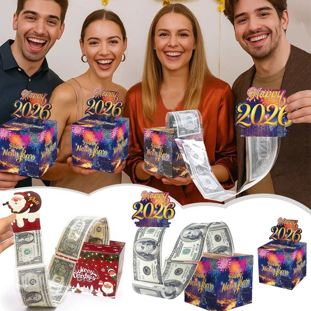Bunte Weihnachts- und Silvester Geldgeschenkboxen aus Papier für Party und Dekoration - Bild 1