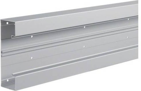 Hager Brüstungskanal Unterteil BRA652101BELN aus Aluminium in Silber, B: 21,0 cm, L: 200 cm - Bild 1