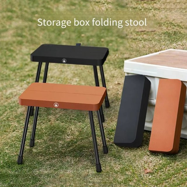 FTK Tragbarer Camping-Klappstuhl aus Aluminiumlegierung in Braun - Bild 1