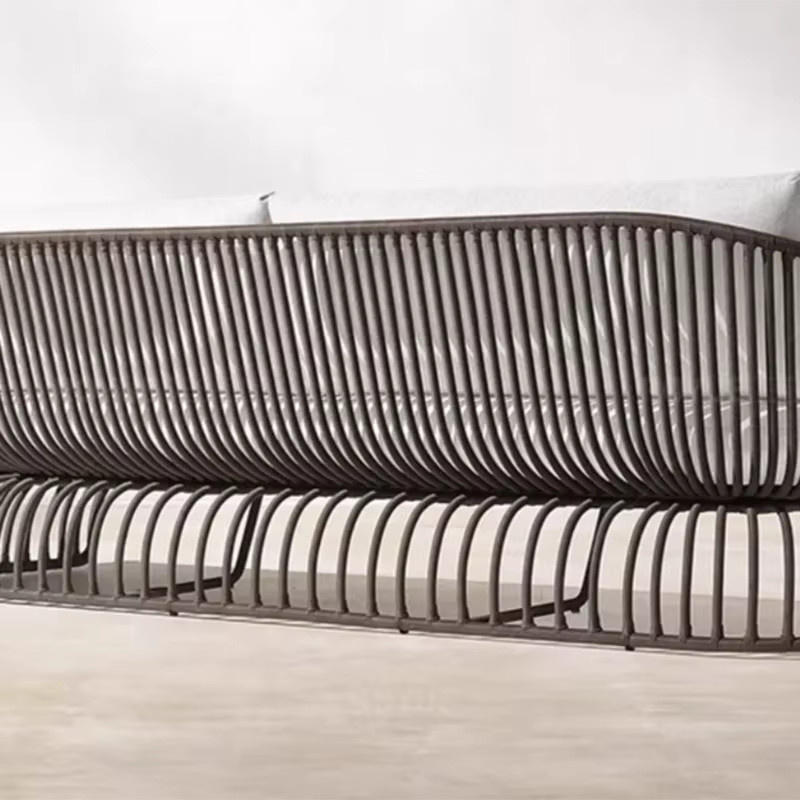 OAKCIA Modernes Gartensofa im italienischen Stil mit Rattan-Weberei - Bild 2