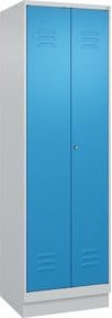 C+P Spind Classic PLUS mit Sockel, 2 Abteile, Front RAL 5012 Lichtblau, B/T/H: 60 x 50 x 195 cm - Bild 1