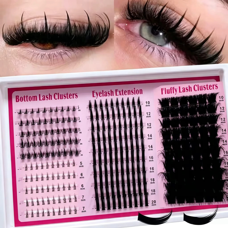 LIMEIKAI Wimpernverlängerungs-Set, 3D-Volumen-Wimpernbüschel, D-Curly, 10-18mm - Bild 3