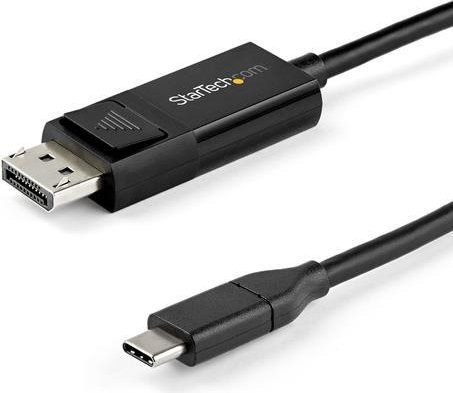 StarTech.com USB-C auf DisplayPort 1.4 Kabel, bidirektional, unterstützt 8K UHD, Schwarz, Länge: 1 m - Bild 1