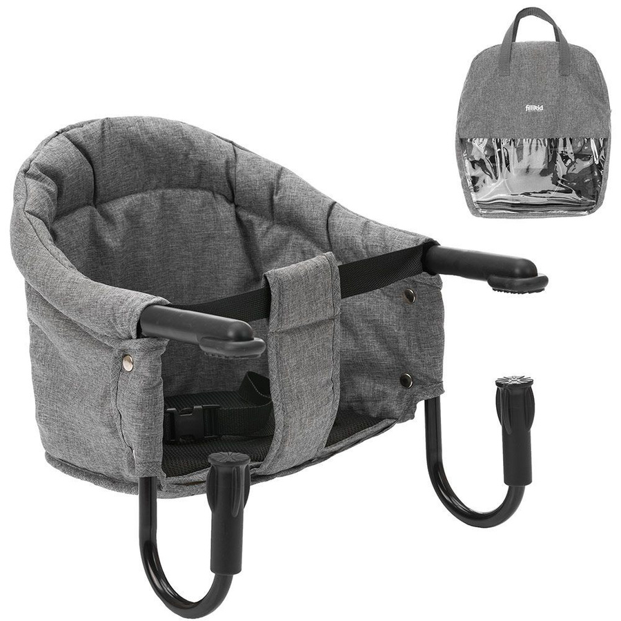 Fillikid Faltbarer Tischsitz mit Tasche in Melange Grau - Bild 1