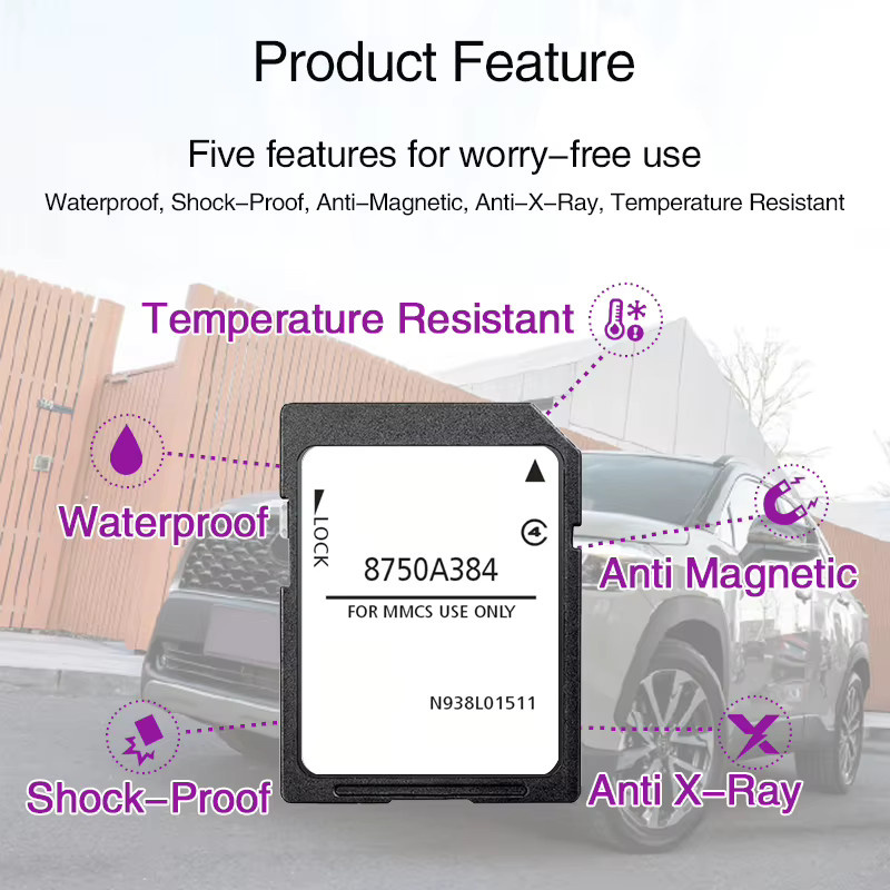 NAVINESA SD-Navigationskarte für Mitsubishi Outlander Pajero ASX Lancer mit aktualisierter EU UK Karte MMCS 8750A384 GPS W11 W12 - Bild 3