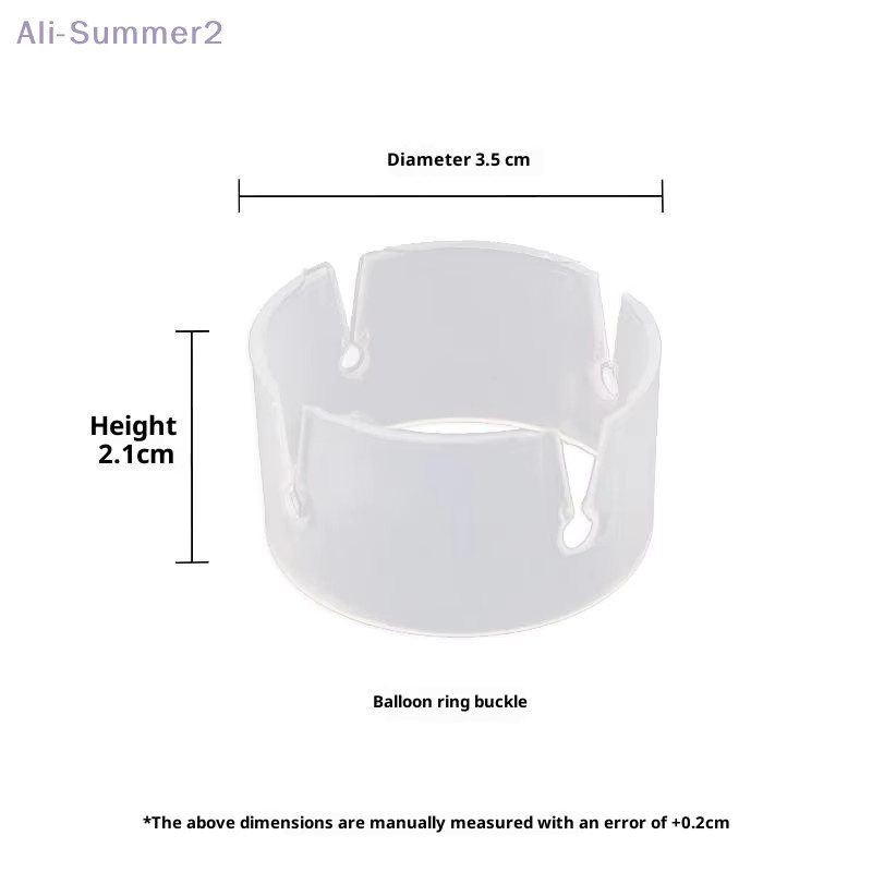 Summer2 Ballon-Snap-Ring-Set aus transparentem Kunststoff mit Clips und Halterung für Hochzeiten und Geburtstagsfeiern - Bild 4