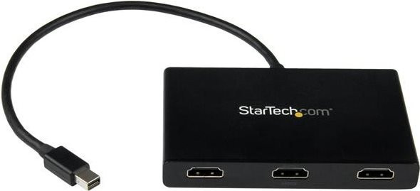 StarTech.com Mini DisplayPort 1.2 auf DisplayPort MST Hub in Schwarz mit 3 x HDMI Anschlüssen für Triple Head Video- und Audio-Splitter (MSTMDP123HD) - Bild 1